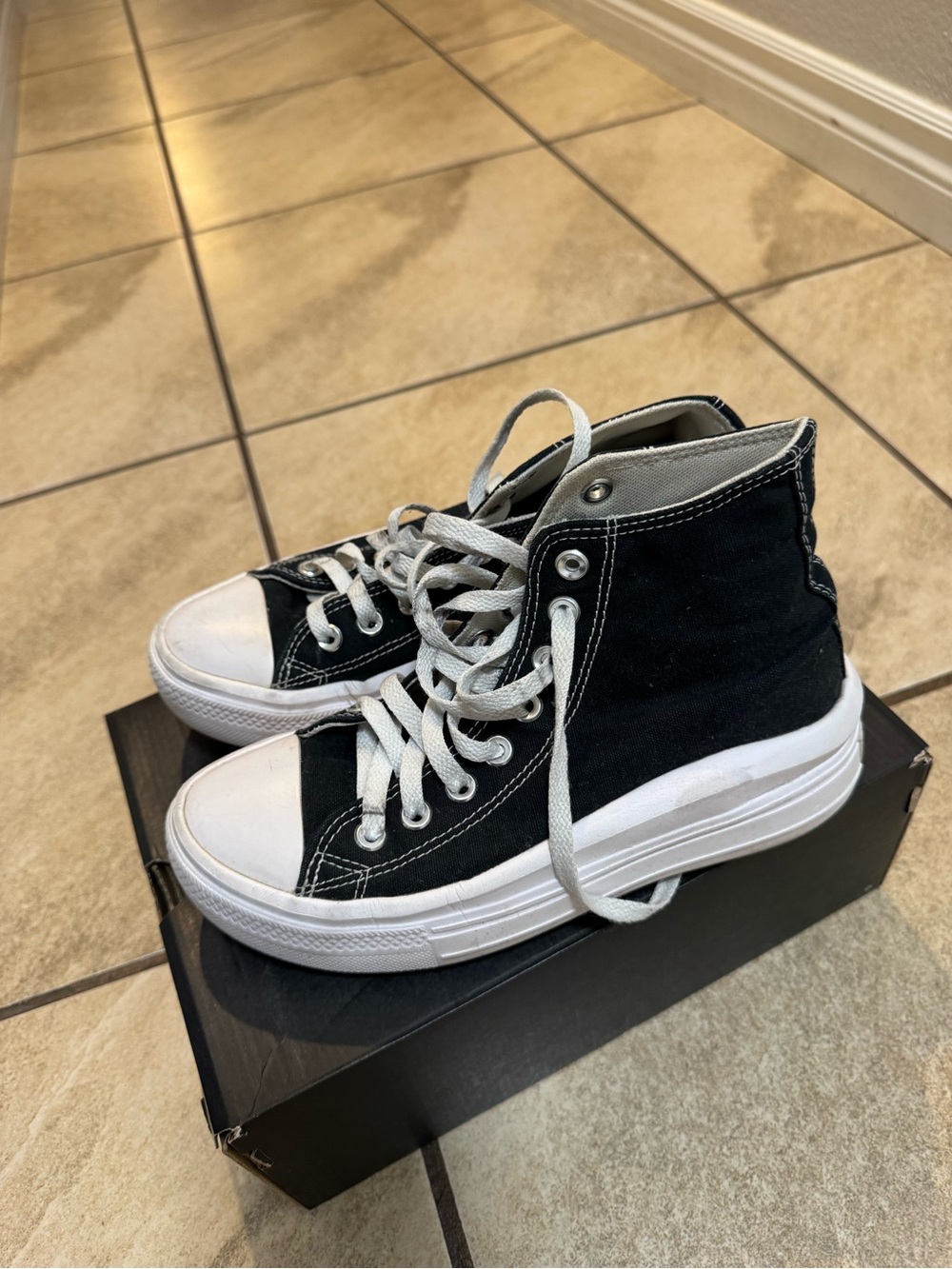 Converse Kids Black and White High-Top Sneakers